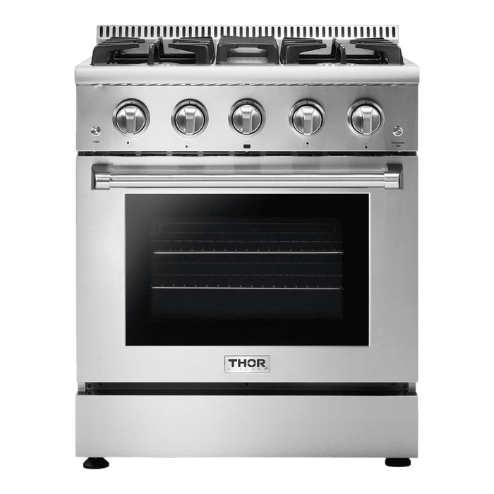 Thor Kitchen 30-inch Range with 4 Burners, Stainless Steel (HRG3080U)