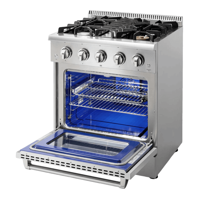Thor Kitchen 30-inch Range with 4 Burners, Stainless Steel (HRG3080U)