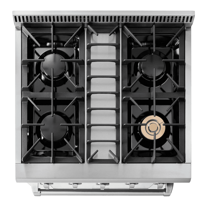 Thor Kitchen 30-inch Range with 4 Burners, Stainless Steel (HRG3080U)