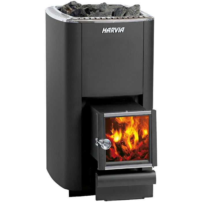 Harvia M Series Wood Stove Sauna Heater with Exterior Feed