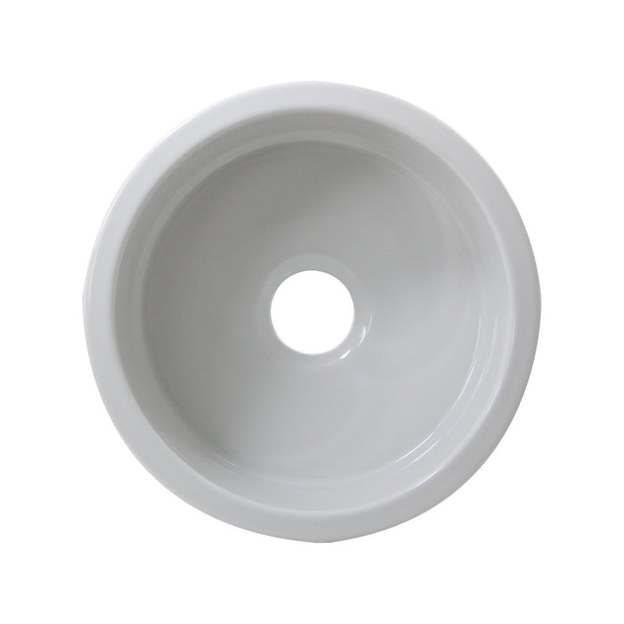 Nantucket Sinks 18 inch Fireclay Round Bar-Prep Sink