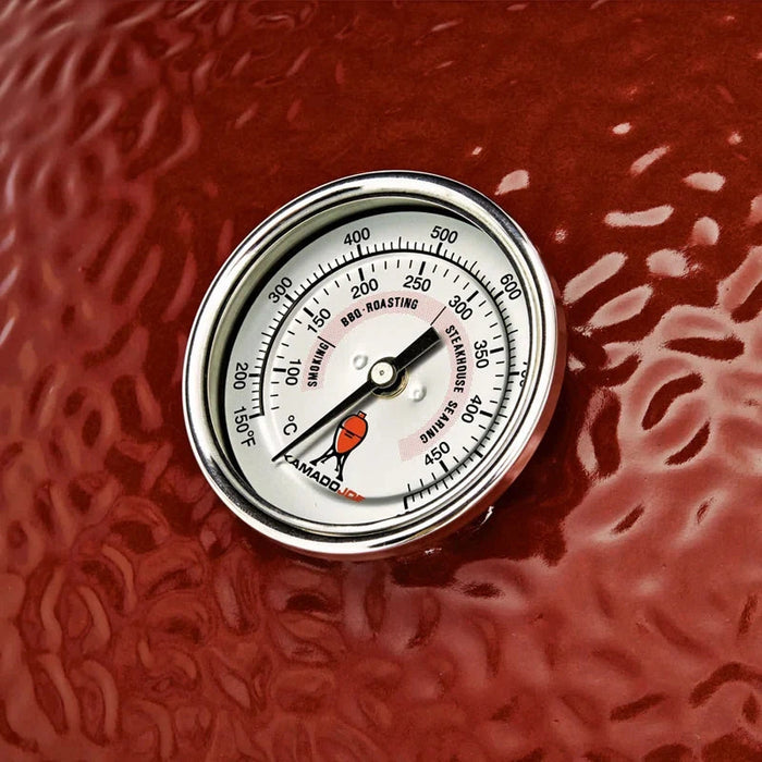 Kamado Joe 24-Inch Red Big Joe III Ceramic Charcoal Grill With Cart Bundle - KJ15041021