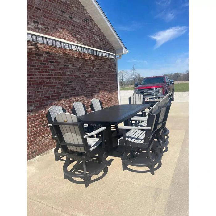 LuxCraft Counter Height Adirondack Poly Swivel Chair