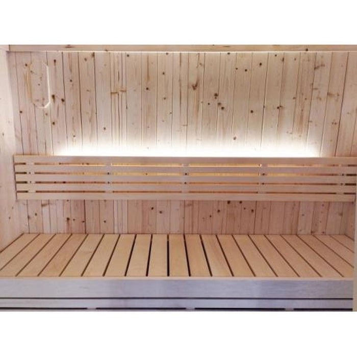 SaunaLife Model X7 Indoor 6-Person Home Sauna w/ Nordic Spruce