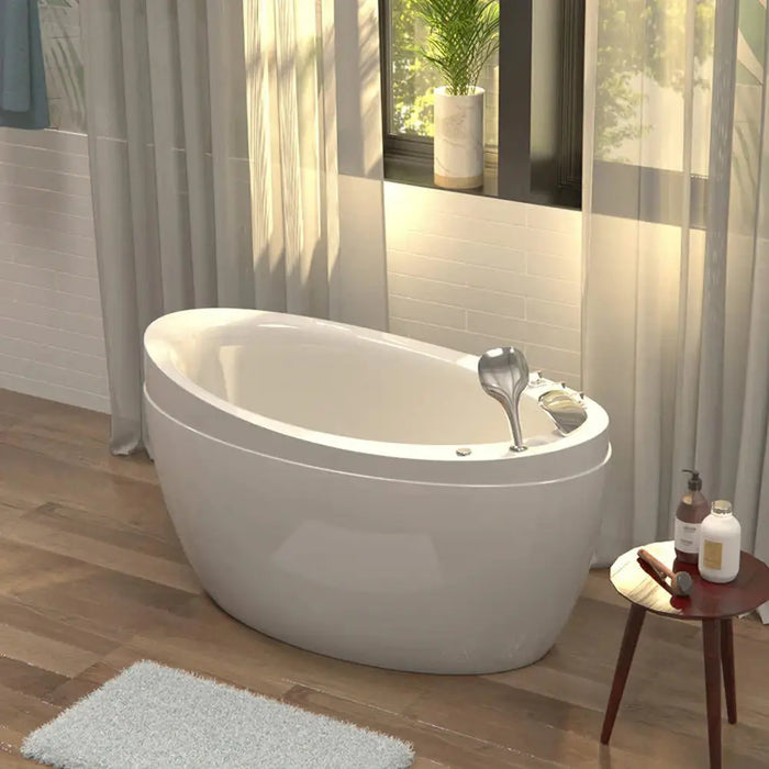 Empava 48 in. Japanese Style Oval Soaking Freestanding Air Bathtub