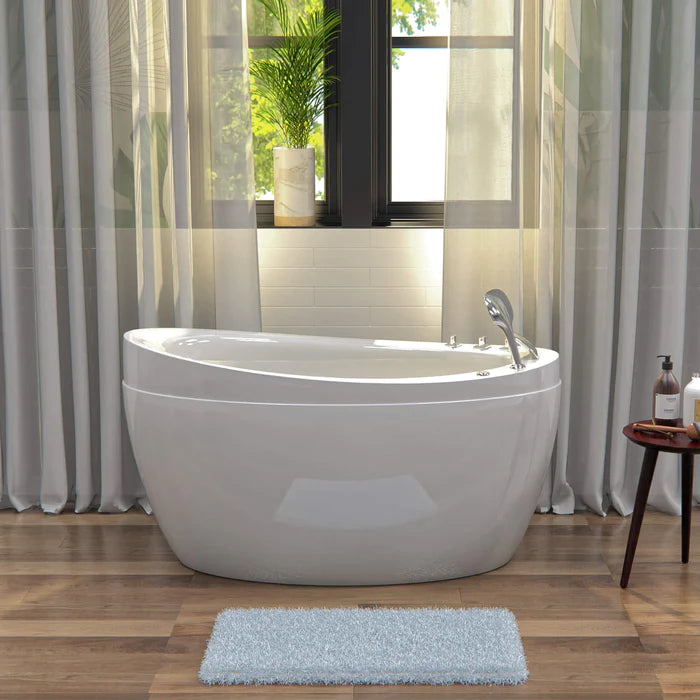 Empava 48 in. Japanese Style Oval Soaking Freestanding Air Bathtub