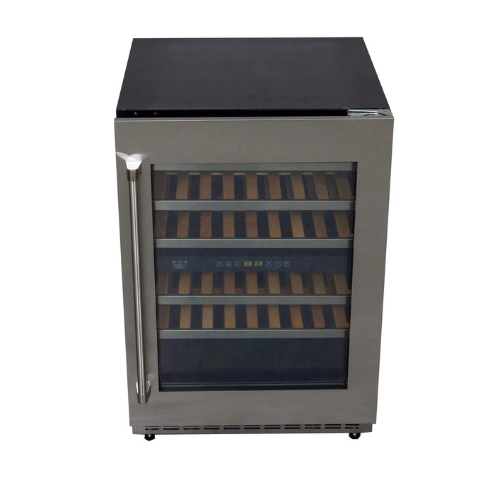 Kucht 24-Inch Freestanding Dual Zone 52-Wine Bottles Wine Cooler in Stainless Steel (D24US)