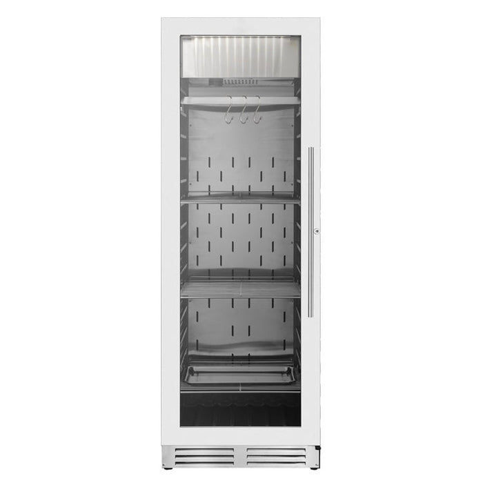 KingsBottle KBU180SA-SS LHH Glass Door Home and Commercial Upright Steak Ager Refrigerator