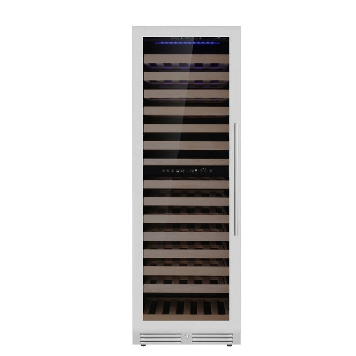 KingsBottle KBU425DX-SS Upright Low-E Glass Door Dual Zone Large Wine Cooler