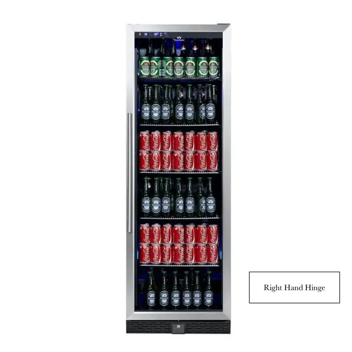 KingsBottle KBU170BX-SS RHH 72" Large Beverage Refrigerator With Clear Glass Door