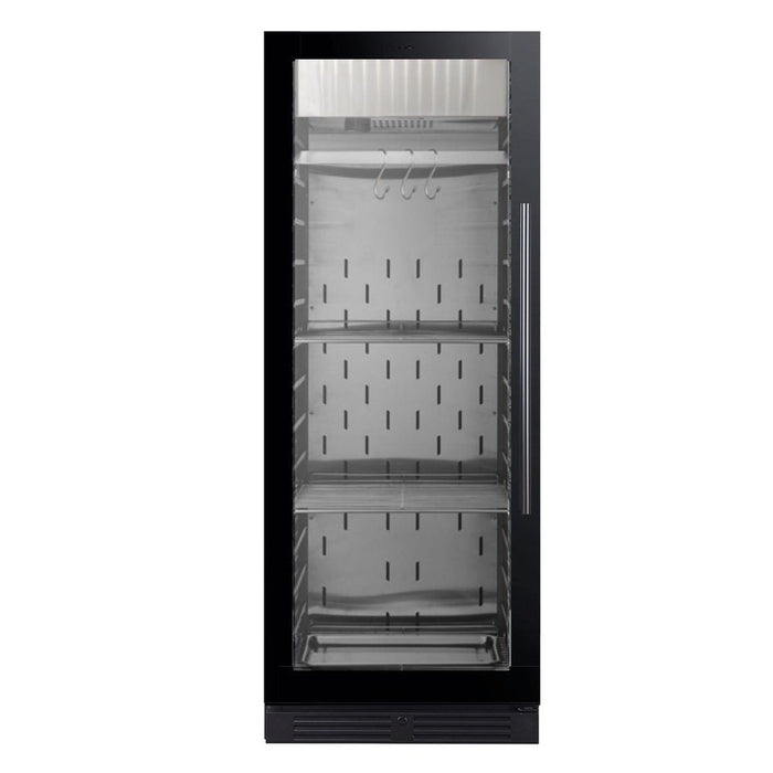 KingsBottle KBU180SA-FG LHH Glass Door Home and Commercial Upright Steak Ager Refrigerator