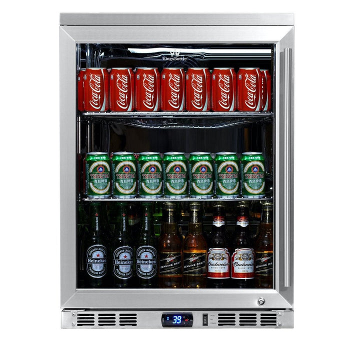 KingsBottle KBU55M LHH 24 Inch Under Counter Beer Cooler Drinks Stainless Steel