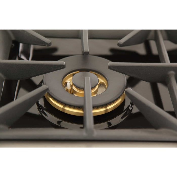 Kucht 5-Piece Appliance Package - 48-Inch Dual Fuel Range in Natural Gas, 36-Inch Refrigerator, Dishwasher, Wall Mount Range Hood & Microwave Drawer in Stainless Steel