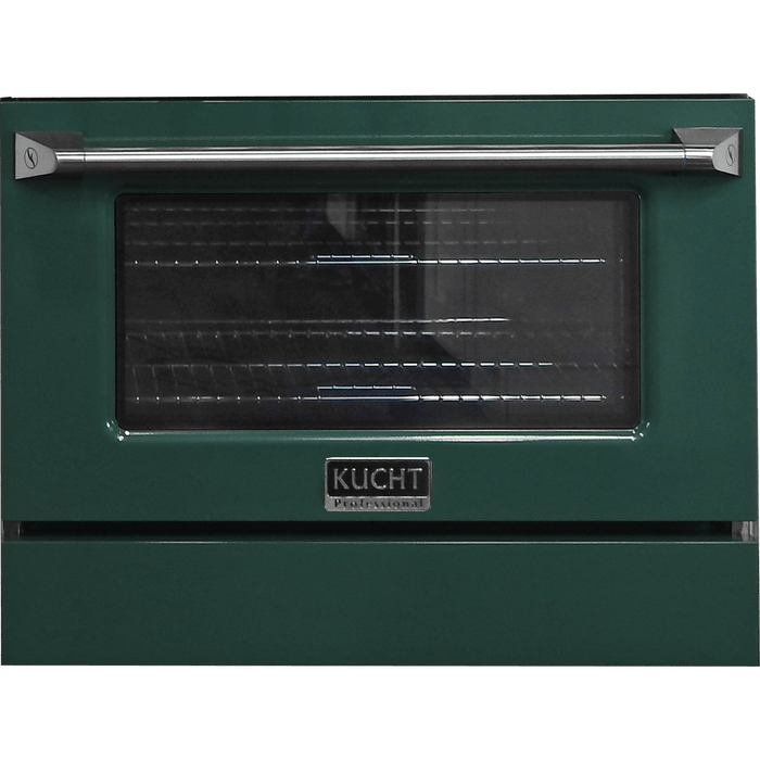 Kucht 30-Inch Pro-Style Dual Fuel Range in Stainless Steel with Green Oven Door (KDF302-G)