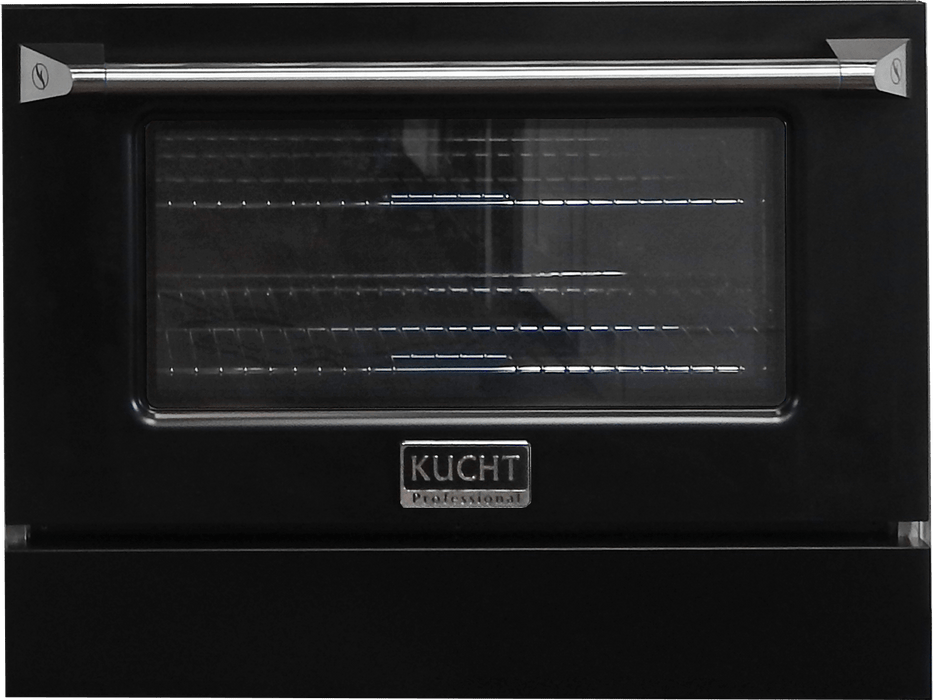 Kucht 36-Inch Pro-Style Dual Fuel Range with Propane Gas in Stainless Steel with Black Oven Door (KDF362/LP-K)