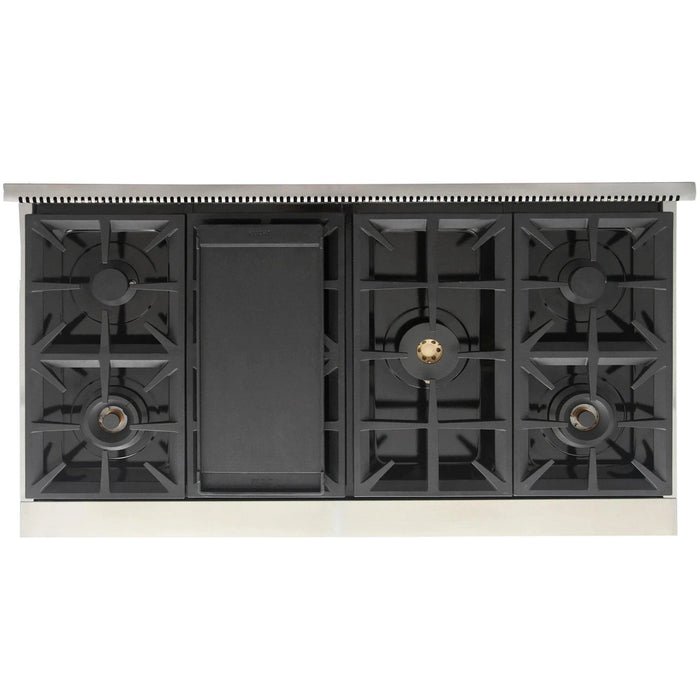 Kucht Professional 48-Inch 6.7 cu. ft. Gas Range in Black with Silver Accents (KFX480-BK)