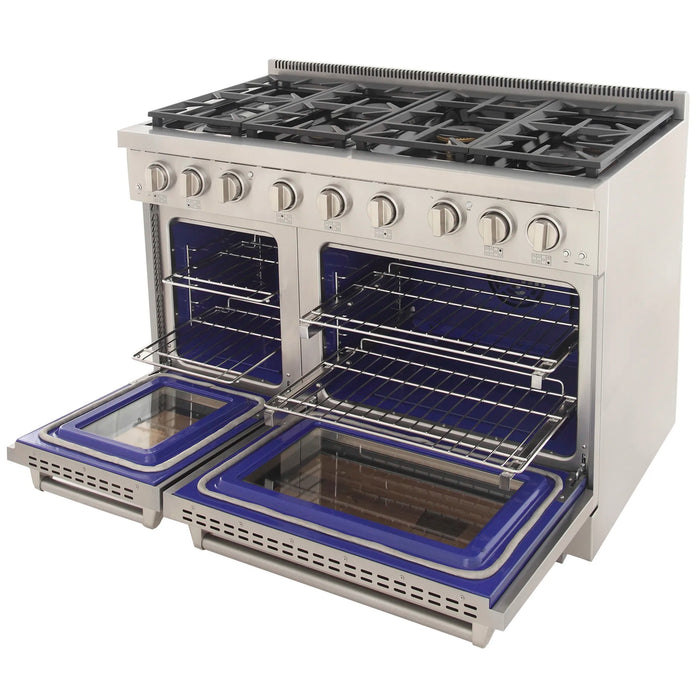Kucht Professional 48-Inch 6.7 cu. ft. Gas Range in Olive Green with True Simmer Burners (KFX4800X-G)
