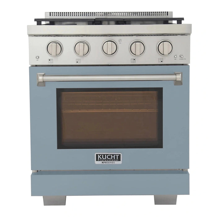 Kucht Professional 30-Inch 4.2 cu. ft. Gas Range in Light Blue with True Simmer Burners (KFX3000X-LB)