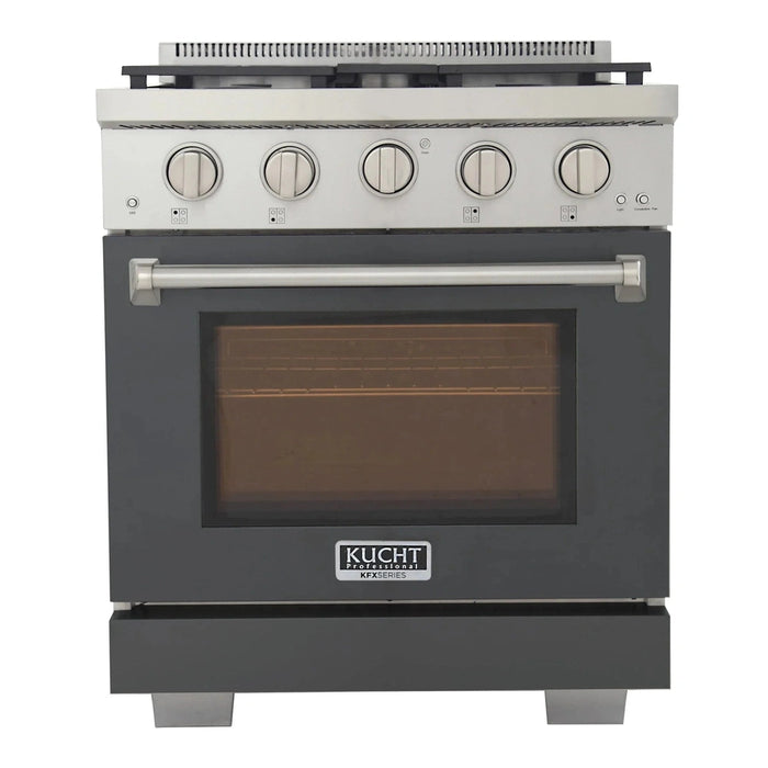 Kucht Professional 30-Inch 4.2 cu. ft. Gas Range in Olive Green with Silver Accents (KFX300-G)