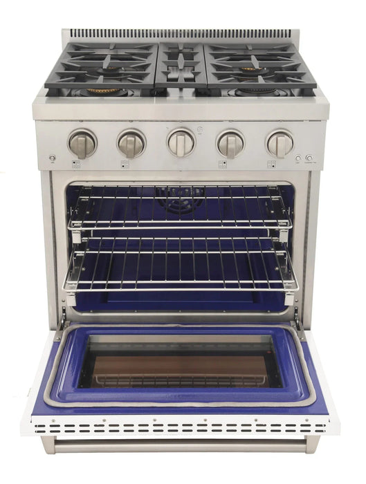 Kucht Professional 30-Inch 4.2 cu. ft. Propane Gas Range in White with True Simmer Burners (KFX3000X/LP-W)
