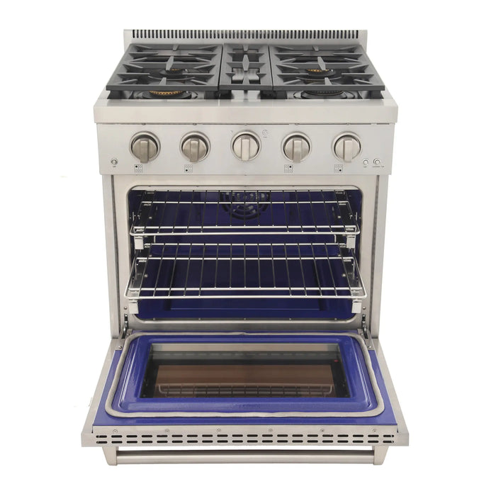 Kucht Professional 30-Inch 4.2 cu. ft. Propane Gas Range in Light Blue with True Simmer Burners (KFX3000X/LP-LB)