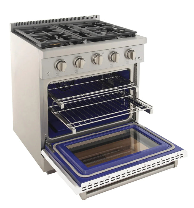 Kucht Professional 30-Inch 4.2 cu. ft. Propane Gas Range in White with True Simmer Burners (KFX3000X/LP-W)