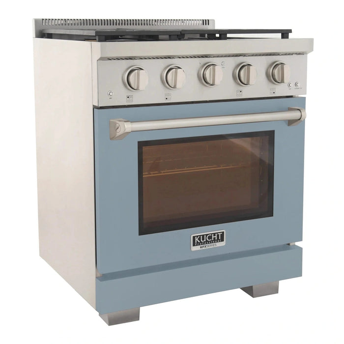 Kucht Professional 30-Inch 4.2 cu. ft. Gas Range in Light Blue with True Simmer Burners (KFX3000X-LB)