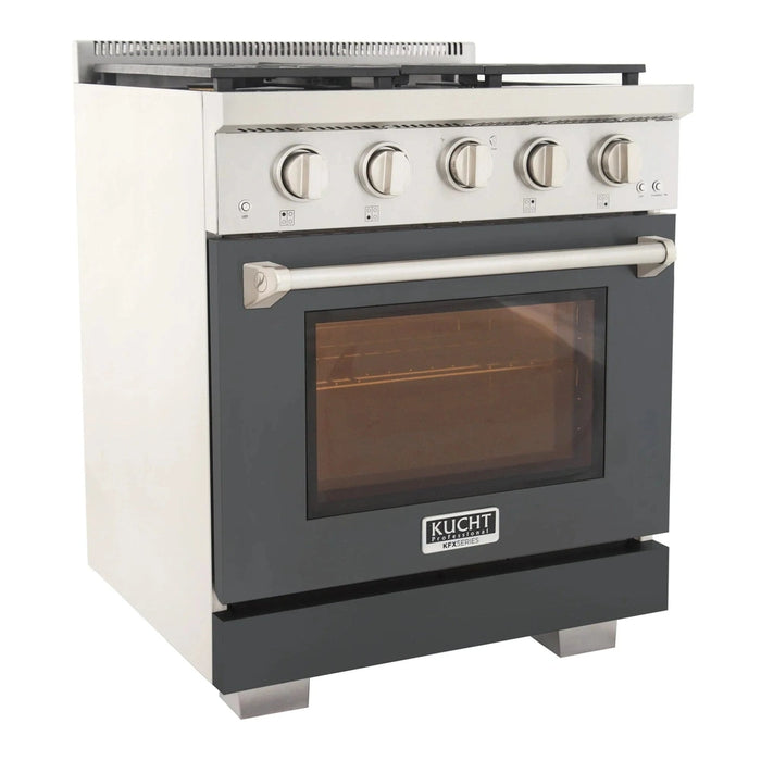 Kucht Professional 30-Inch 4.2 cu. ft. Gas Range in Olive Green with Silver Accents (KFX300-G)