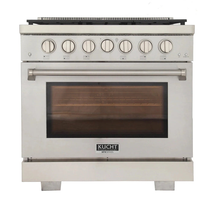 Kucht Professional 36-Inch 5.2 cu. ft. Gas Range in Stainless Steel with True Simmer Burners (KFX3600X-S)