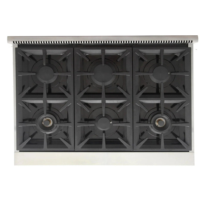 Kucht Professional 36-Inch 5.2 cu. ft. Propane Gas Range in Black with Silver Accents (KFX360/LP-BK)