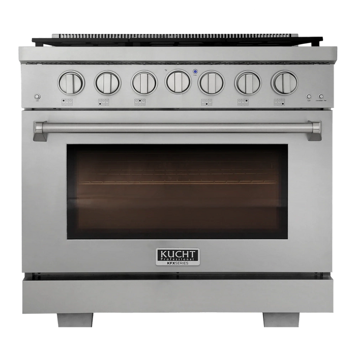 Kucht Professional 36-Inch 5.2 cu. ft. Gas Range in Stainless Steel with True Simmer Burners (KFX3600X-S)