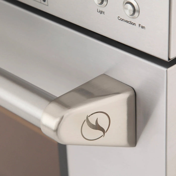 Kucht Professional 36-Inch 5.2 cu. ft. Propane Gas Range in Gray with Silver Accents (KFX360/LP-GY)