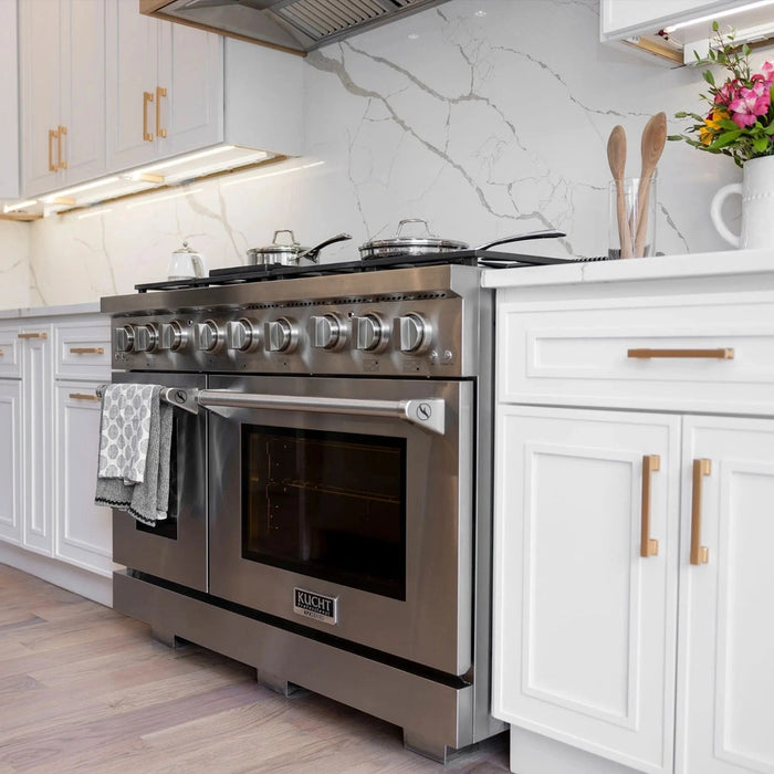Kucht Professional 48-Inch 6.7 cu. ft. Gas Range in Stainless Steel with True Simmer Burners (KFX4800X-S)