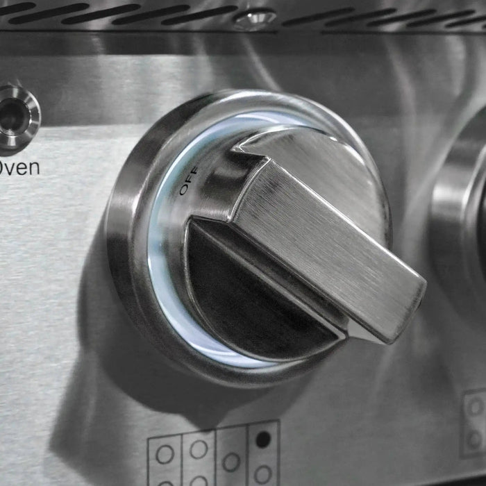 Kucht Professional 36-Inch 5.2 cu. ft. Propane Gas Range in Light Blue with True Simmer Burners (KFX3600X/LP-LB)