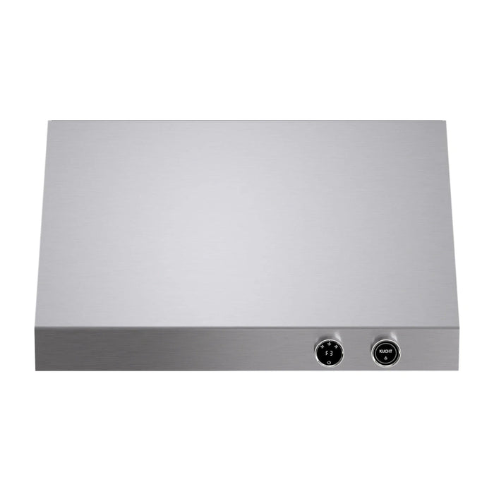 Kucht 4-Piece Appliance Package - 30-Inch Dual Fuel Range in Natural Gas, 36-Inch Refrigerator, Dishwasher & Under Cabinet Range Hood in Stainless Steel