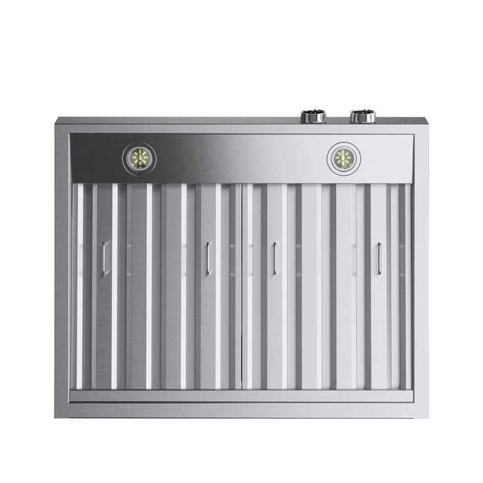 Kucht 4-Piece Appliance Package - 30-Inch Natural Gas Range with 4.2 Cu. Ft. Oven, 36-Inch Refrigerator, Dishwasher & Wall Mount Range Hood in Stainless Steel
