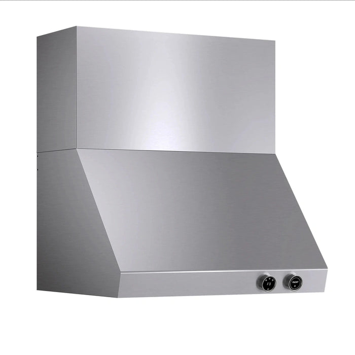 Kucht 4-Piece Appliance Package - 30-Inch Dual Fuel Range in Propane Gas, 36-Inch Refrigerator, Dishwasher & Wall Mount Range Hood in Stainless Steel