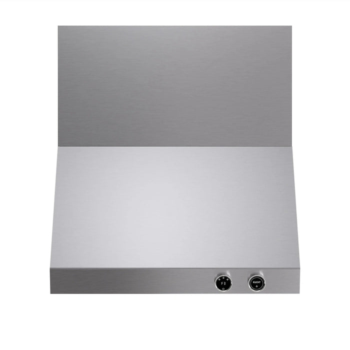 Kucht 5-Piece Appliance Package - 30-Inch Dual Fuel Range in Natural Gas, 36-Inch Refrigerator with Water Dispenser, Dishwasher, Wall Mount Range Hood, & Microwave Wall Oven in Stainless Steel