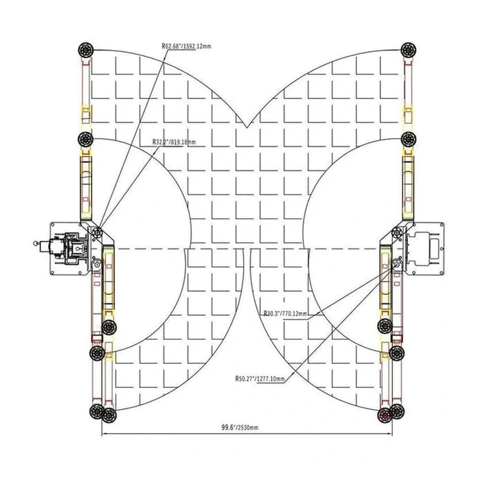Katool 11,000lbs Asymmetrical 2 Post Lift | KT-AS110D