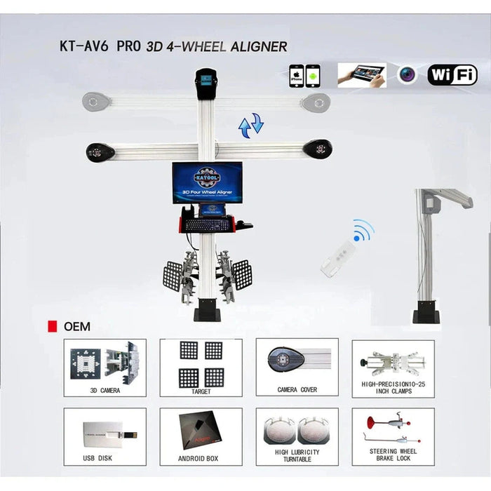 Katool Wheel Alignment Machine Works on 2 Post & Scissor Lift | KT-AV6