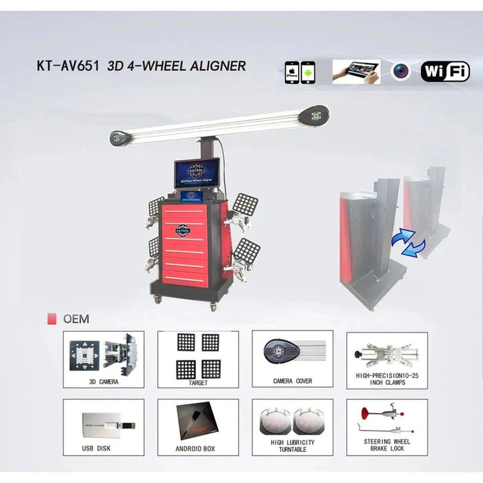 Katool Wheel Alignment Machine Works on 2 Post & Scissor Lift | KT-AV651