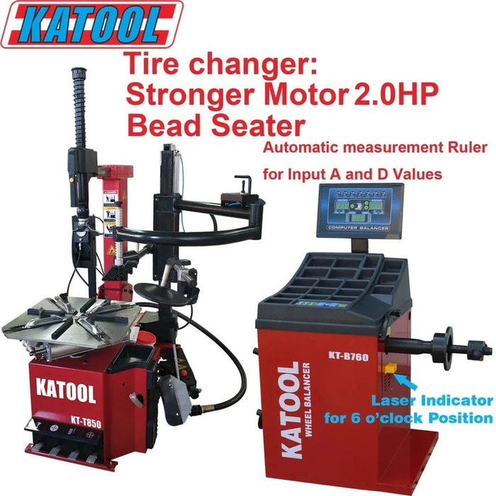 Katool Tire Changer & Wheel Balancer Combo | KT-T850 &  KT-B760