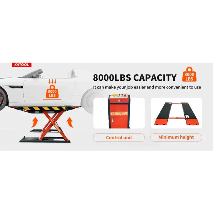 Katool 8000 lbs Electric Mid Rise Scissor Lift | X90E