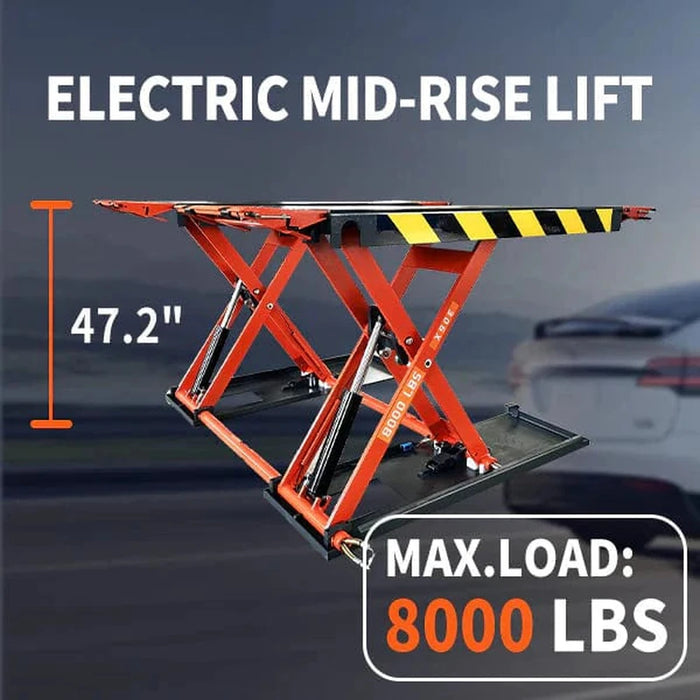 Katool 8000 lbs Electric Mid Rise Scissor Lift | X90E