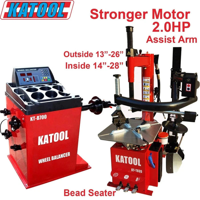 Katool Tire Changer & Wheel Balancer Combo | KT-T835 &  KT-B700