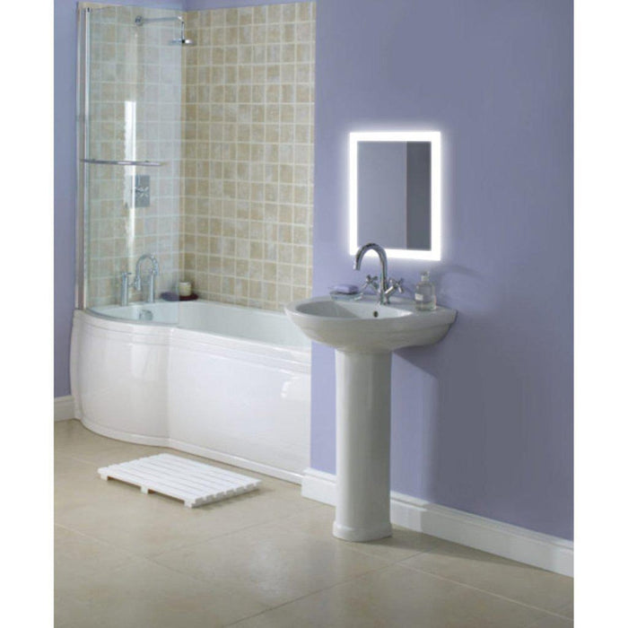 Krugg Reflections Bijou 15" x 20" Small Rectangular Wall-Mounted 5000K LED Mirror With Built-in Defogger and Dimmer