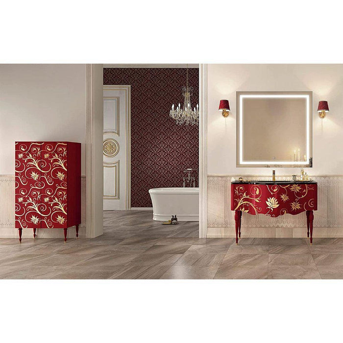 Krugg Reflections Icon 36" x 36" 5000K Square Wall-Mounted Illuminated Silver Backed LED Mirror With Built-in Defogger and Touch Sensor On/Off Built-in Dimmer
