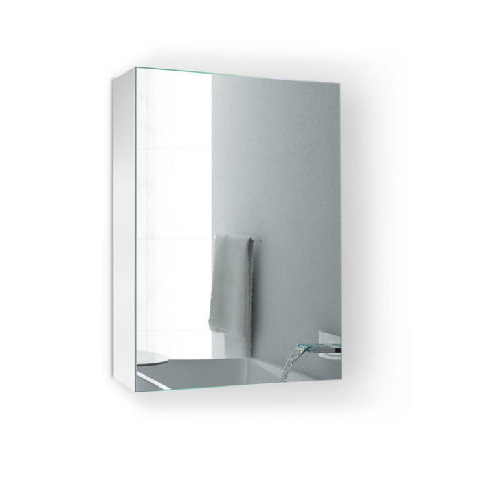 Krugg Reflections Plaza 20" x 30"  Single Left Opening Rectangular Recessed/Surface-Mount Medicine Cabinet Mirror With Three Adjustable Shelves