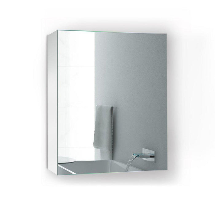 Krugg Reflections Plaza 24" x 30"  Single Left Opening Rectangular Recessed/Surface-Mount Medicine Cabinet Mirror With Three Adjustable Shelves