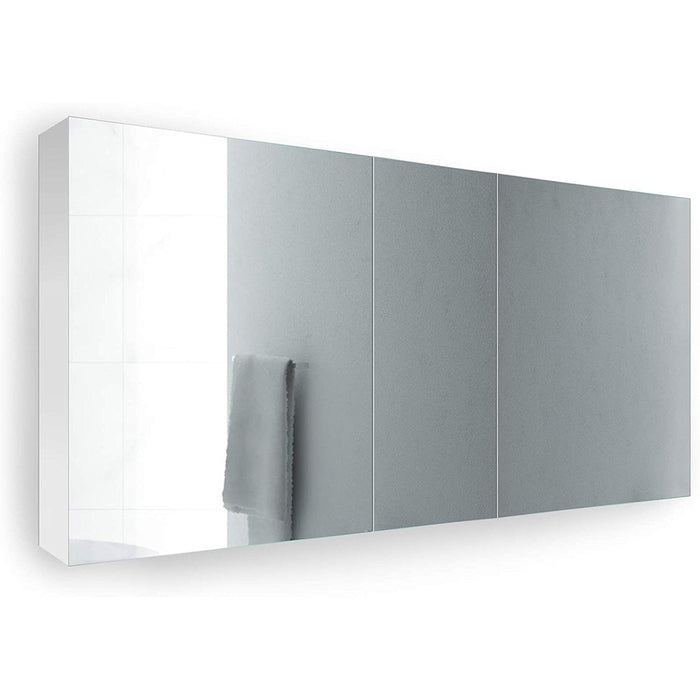 Krugg Reflections Plaza 60" x 30"  Tri-View Left-Right-Right Opening Rectangular Recessed/Surface-Mount Medicine Cabinet Mirror